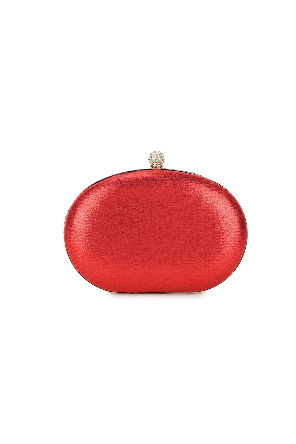 Red Embellished Clutch Bag with Gold Details-2