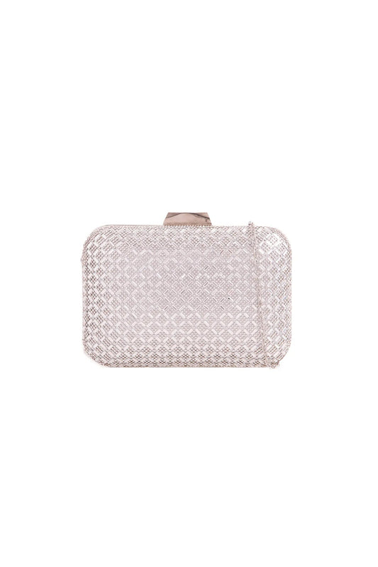 Silver Diamante Clutch Bag-0