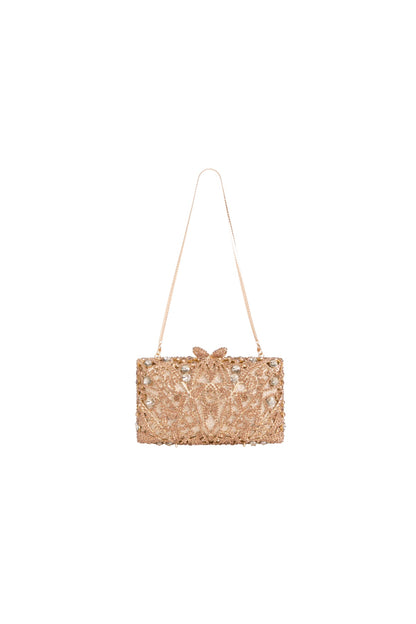 Gold Crystal Embellished Clutch Bag-1