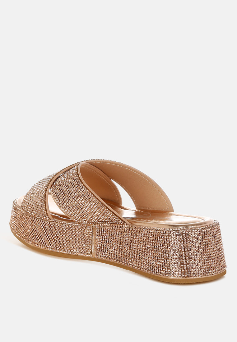 Adena Rhinestone Embellished Flatforms
