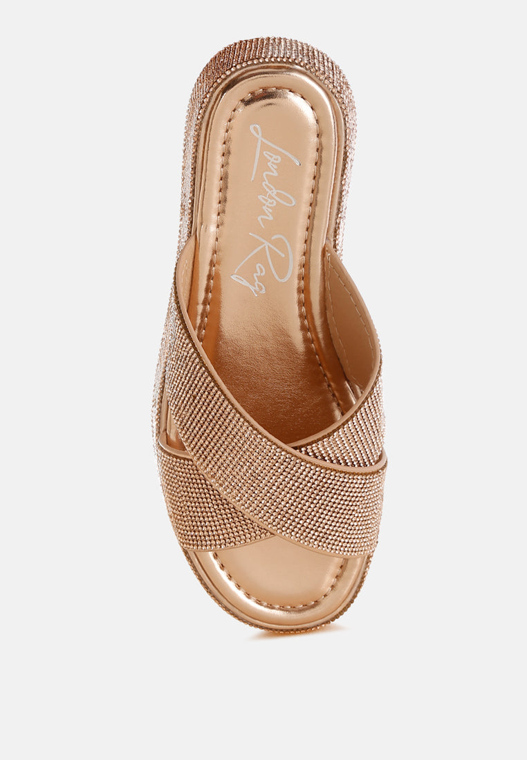 Adena Rhinestone Embellished Flatforms
