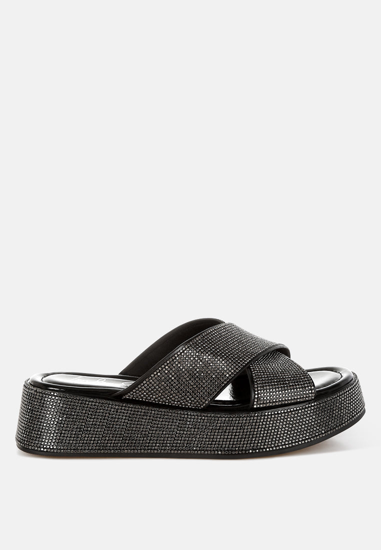 Adena Rhinestone Embellished Flatforms