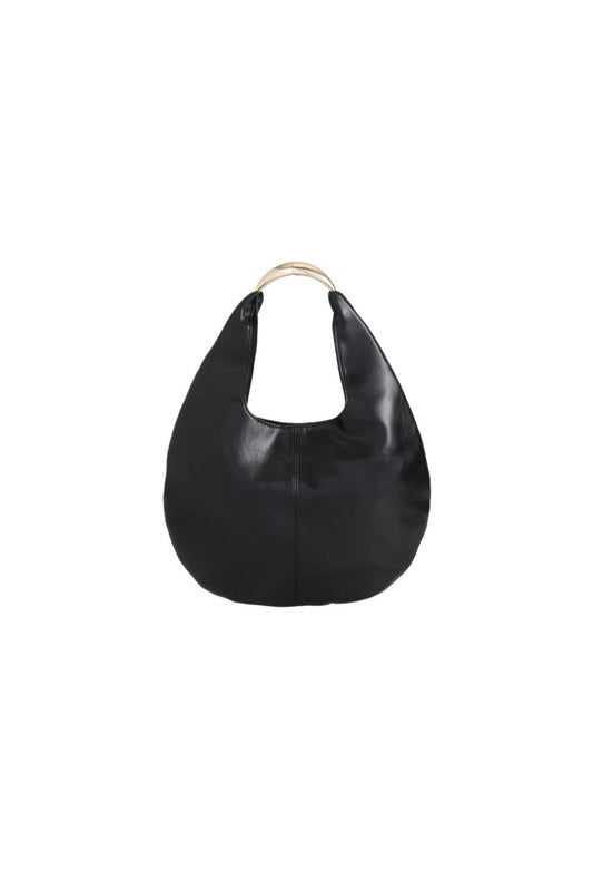 Black Oval Shoulder Bag-0
