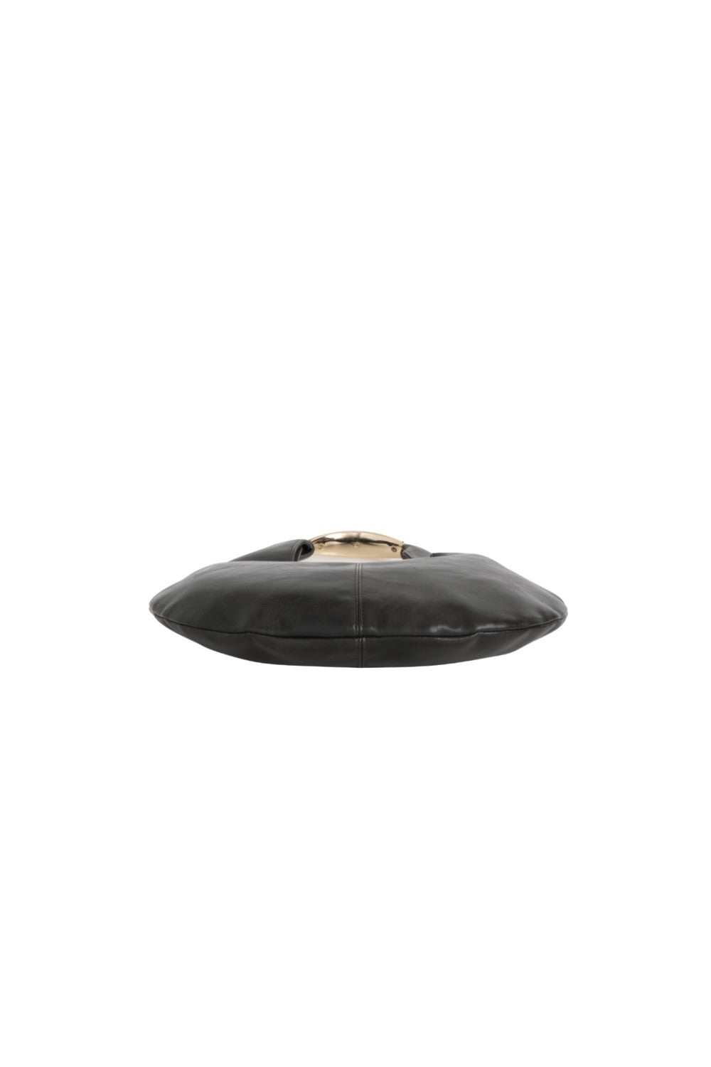 Black Oval Shoulder Bag-2