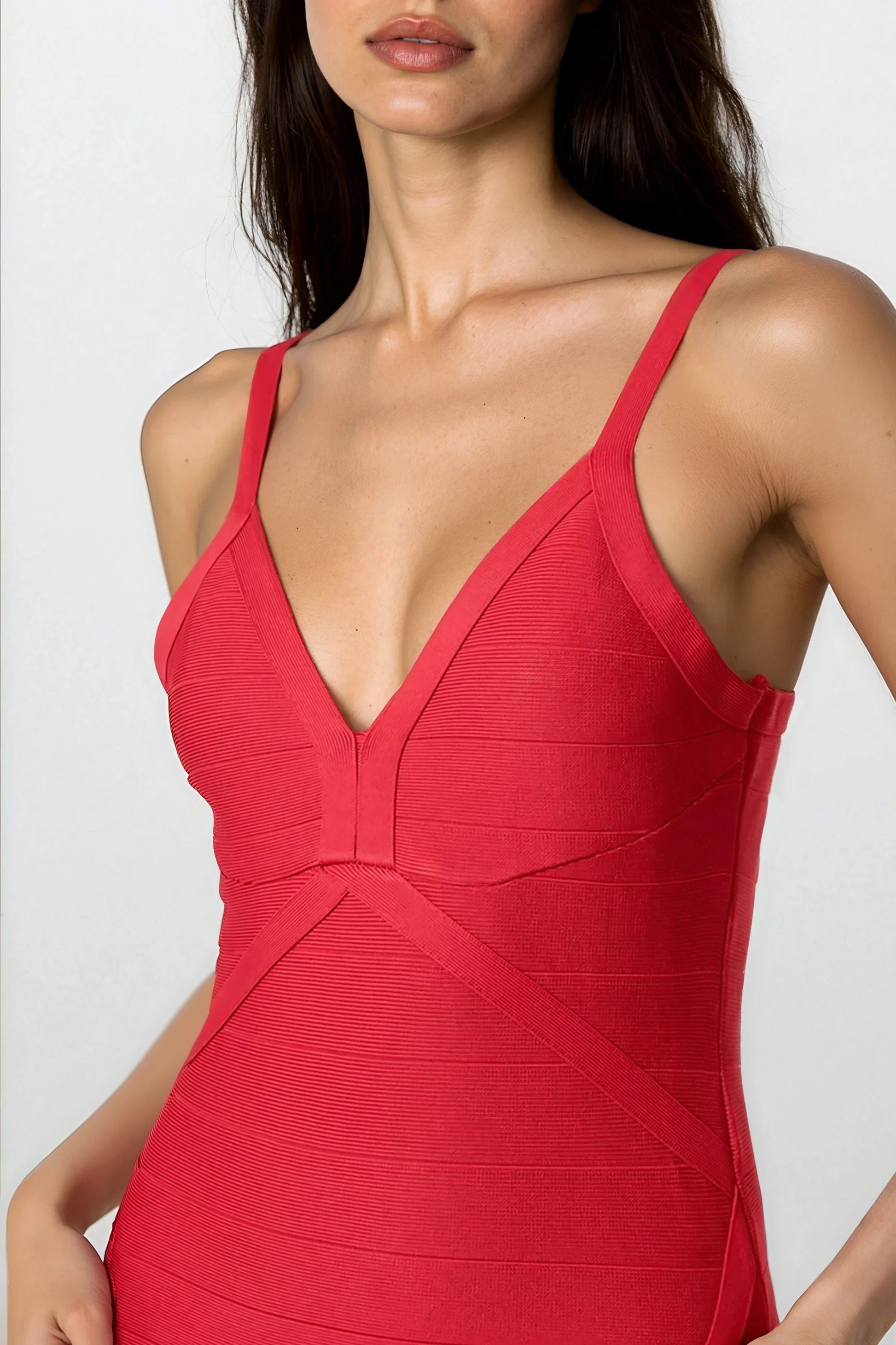 Red Bandage Bodycon Mini Dress-1