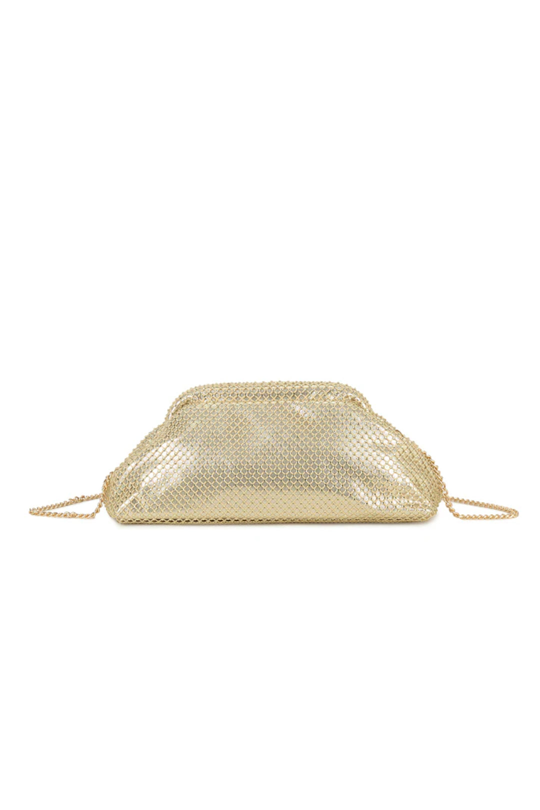Gold Mesh Clutch Bag-0