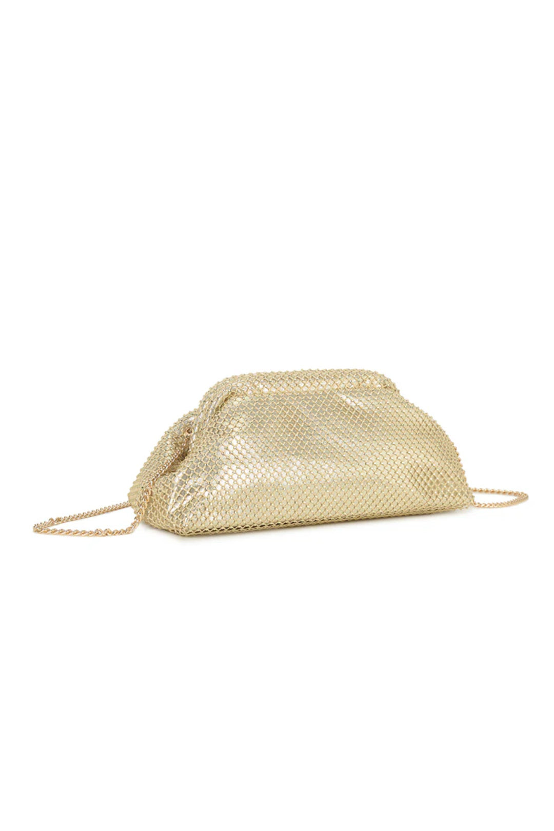Gold Mesh Clutch Bag-1