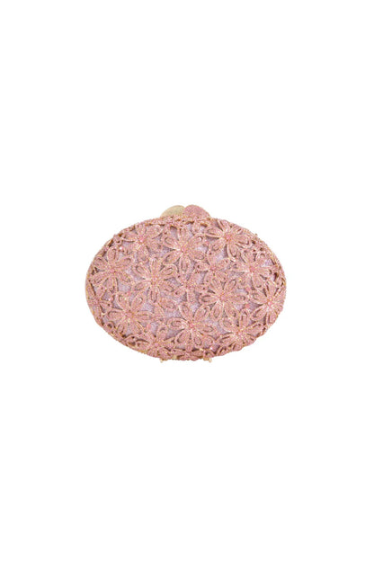 Pink Crystal Embellished Evening Bag-1