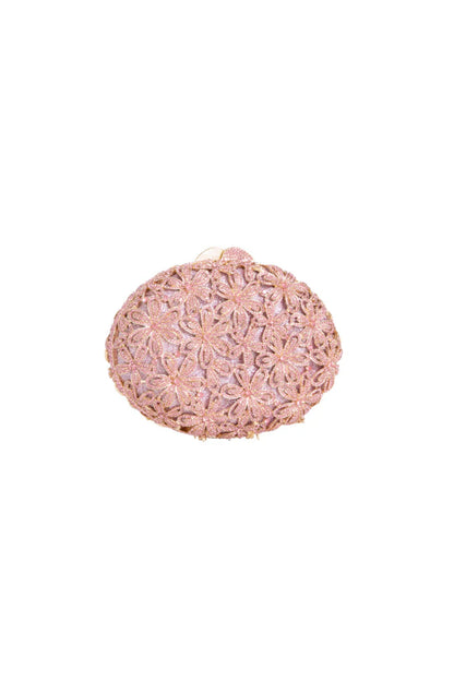 Pink Crystal Embellished Evening Bag-2