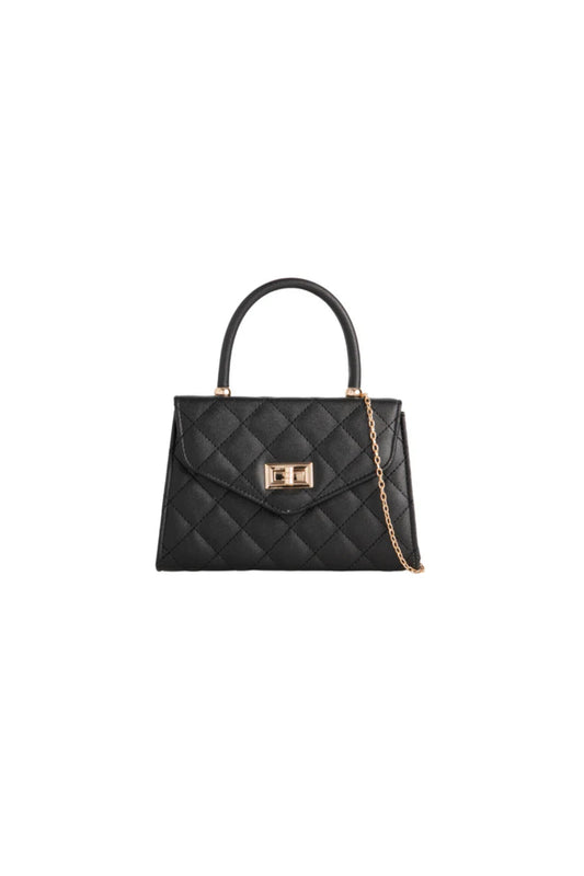 Black Small Top Handle Chain Bag-1