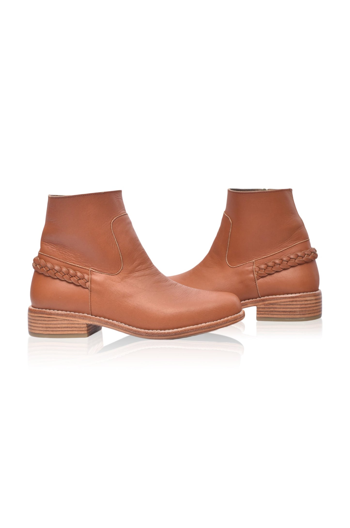 Alexa Ankle Leather Boots (Sz. 8.5)-3
