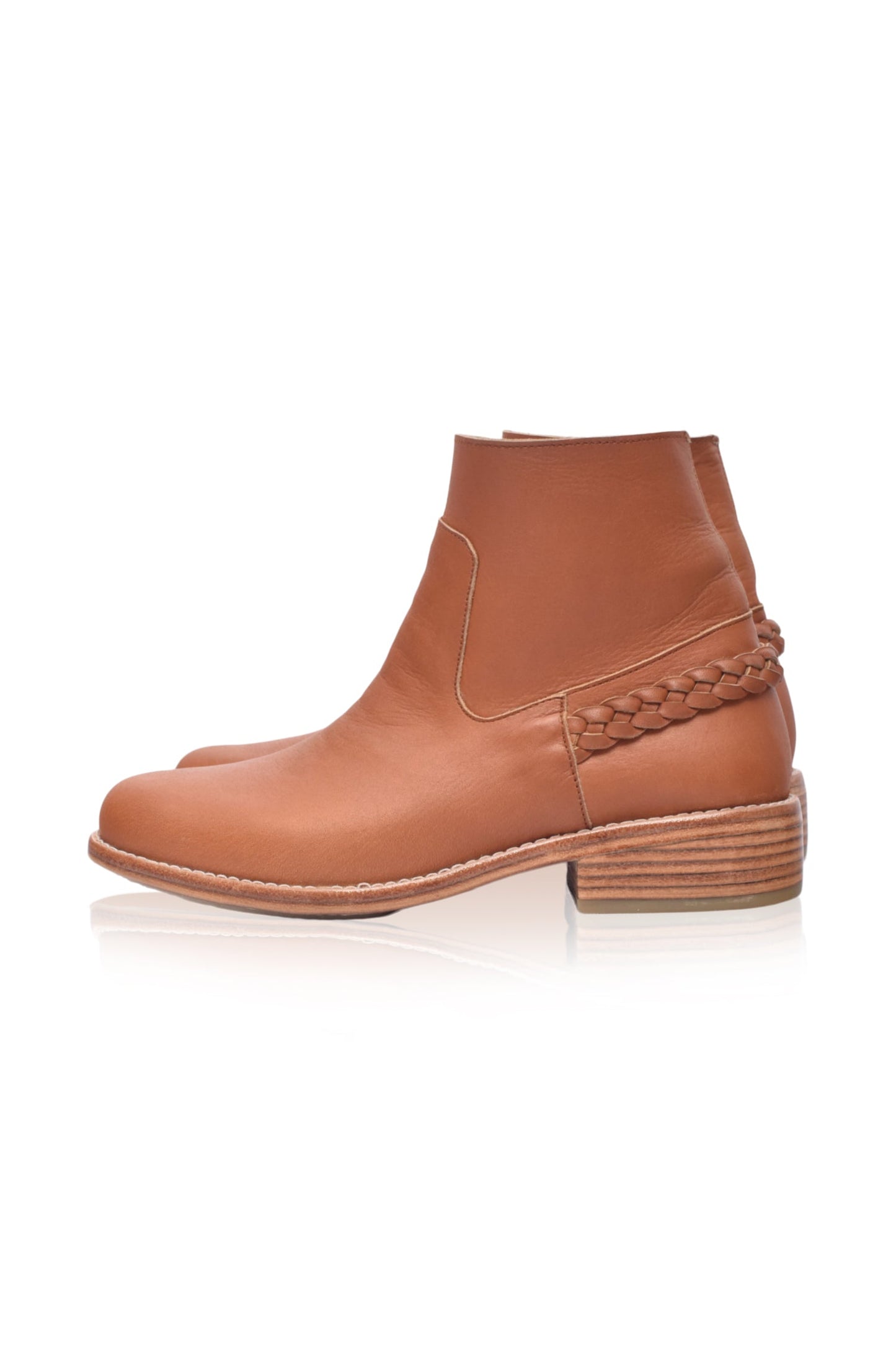 Alexa Ankle Leather Boots (Sz. 8.5)-1