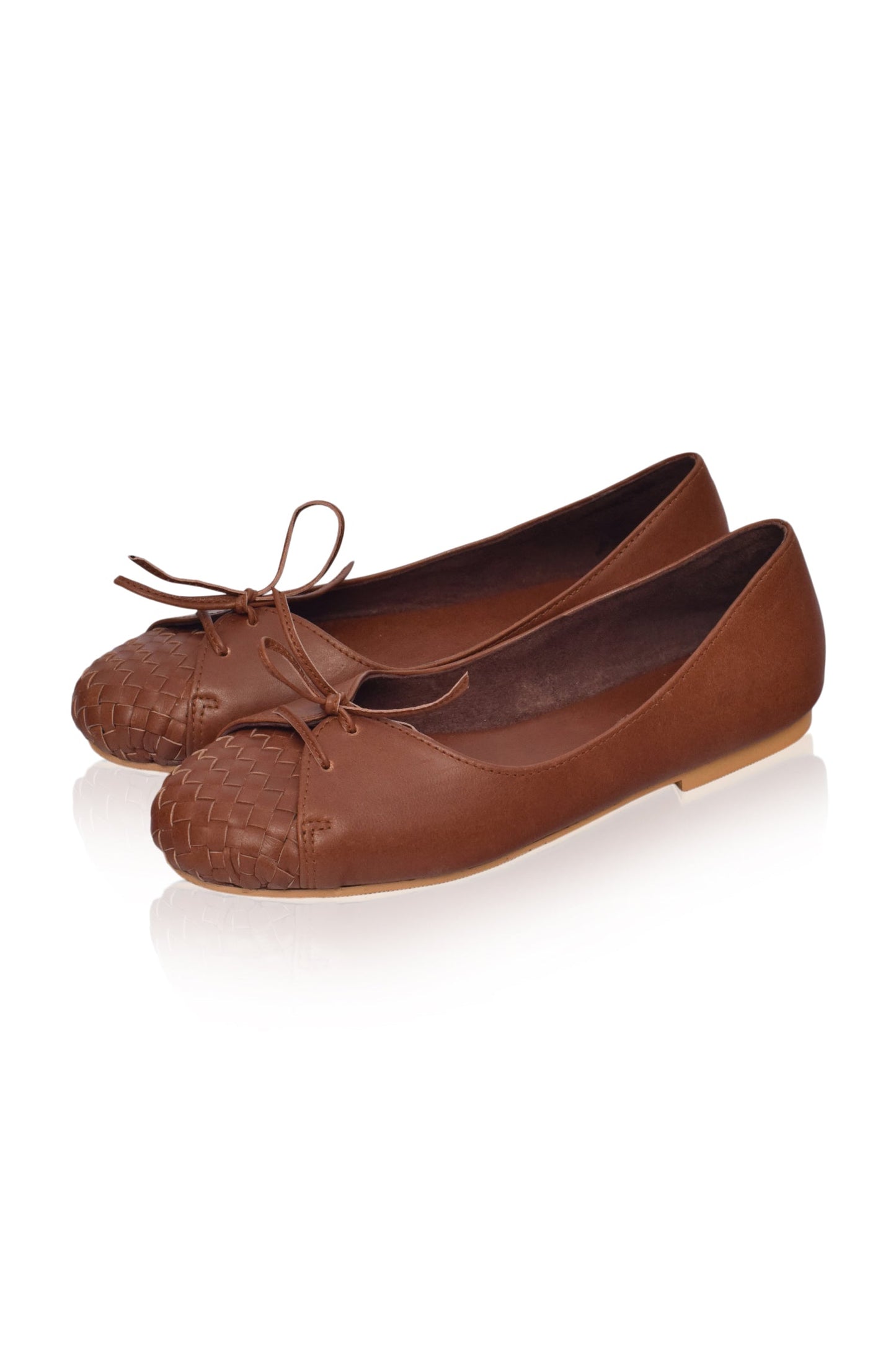 Alexandra Woven Leather Flats (Sz. 4, 5 & 9, 10)