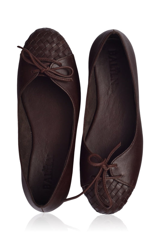 Alexandra Woven Leather Flats-1