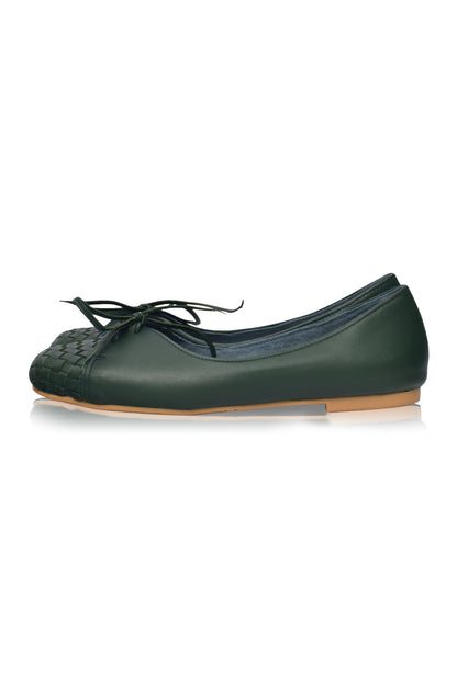 Alexandra Woven Leather Flats-3