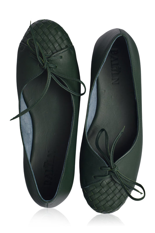 Alexandra Woven Leather Flats-1