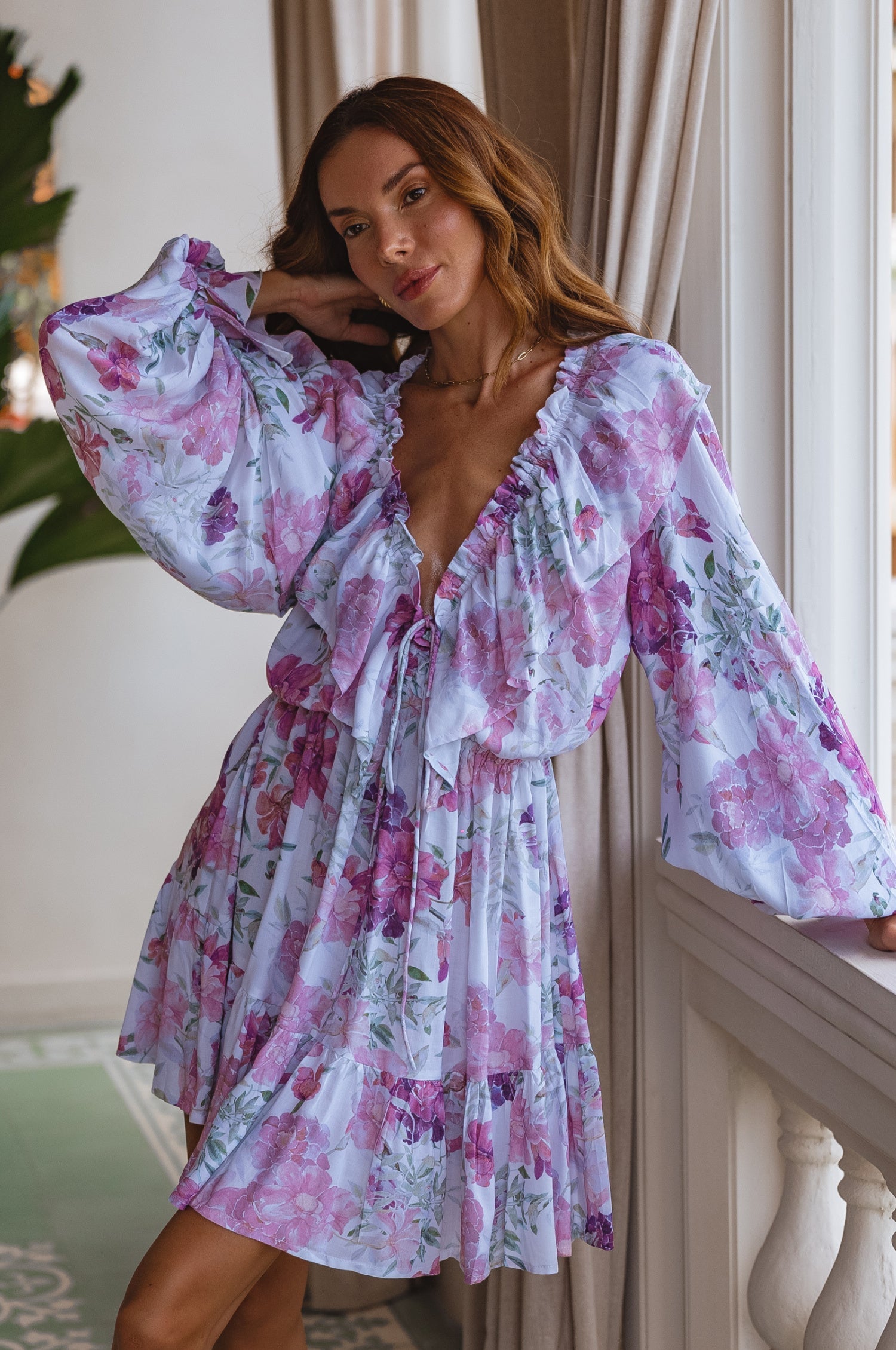 Alice Long Sleeve Mini Dress-0