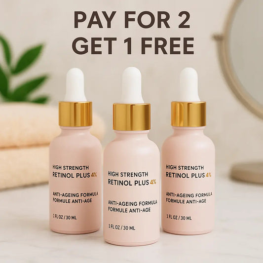 Ammuri High Strength Retinol Serum 4% Plus – Anti-Ageing Formula for Wrinkles, Fine Lines, Dark Spots & Firming – Face Serum with Vitamin Support – 3 Pack (30ml Each)-0