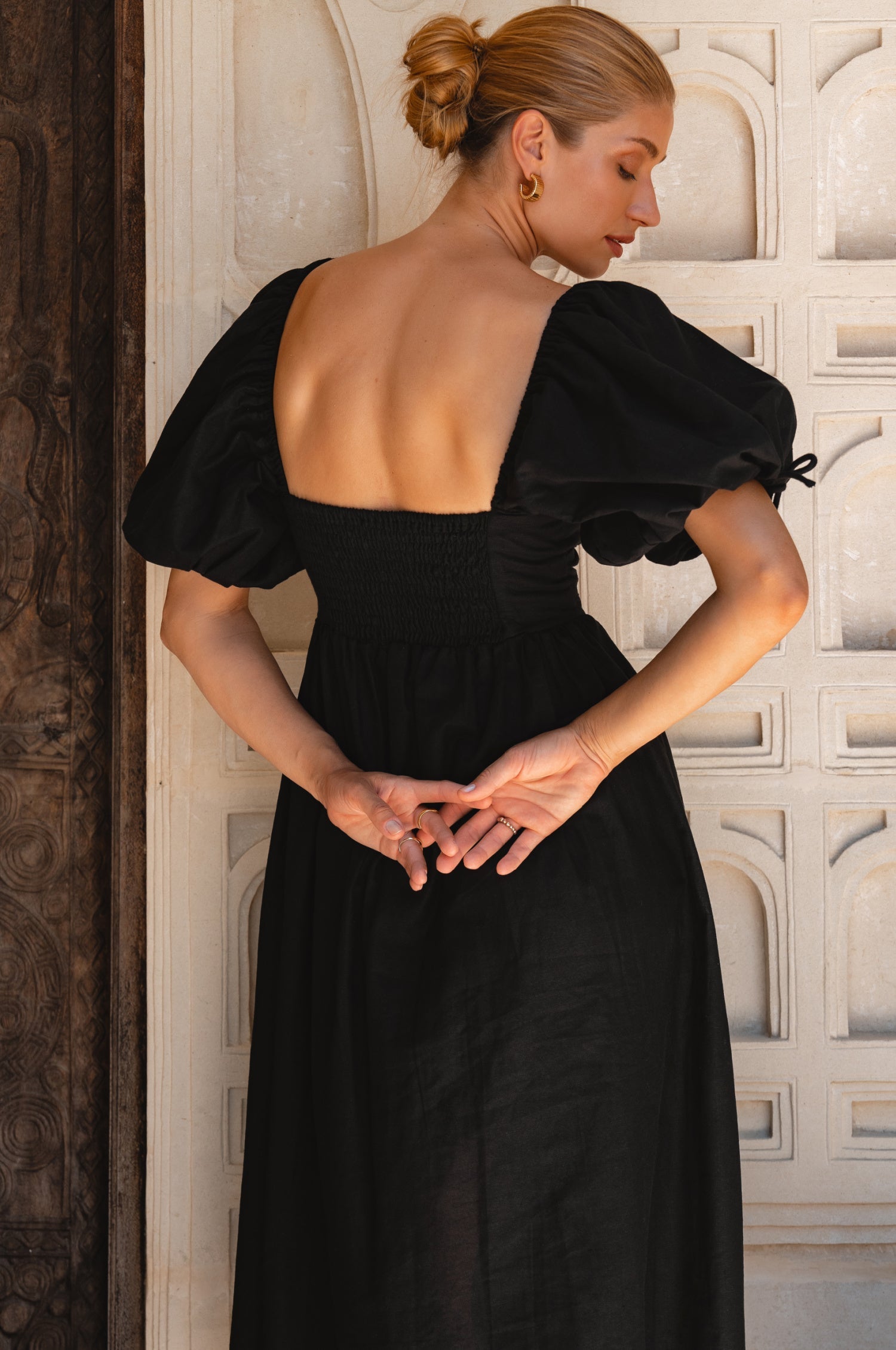 Atrani Puff Sleeve Dress-3