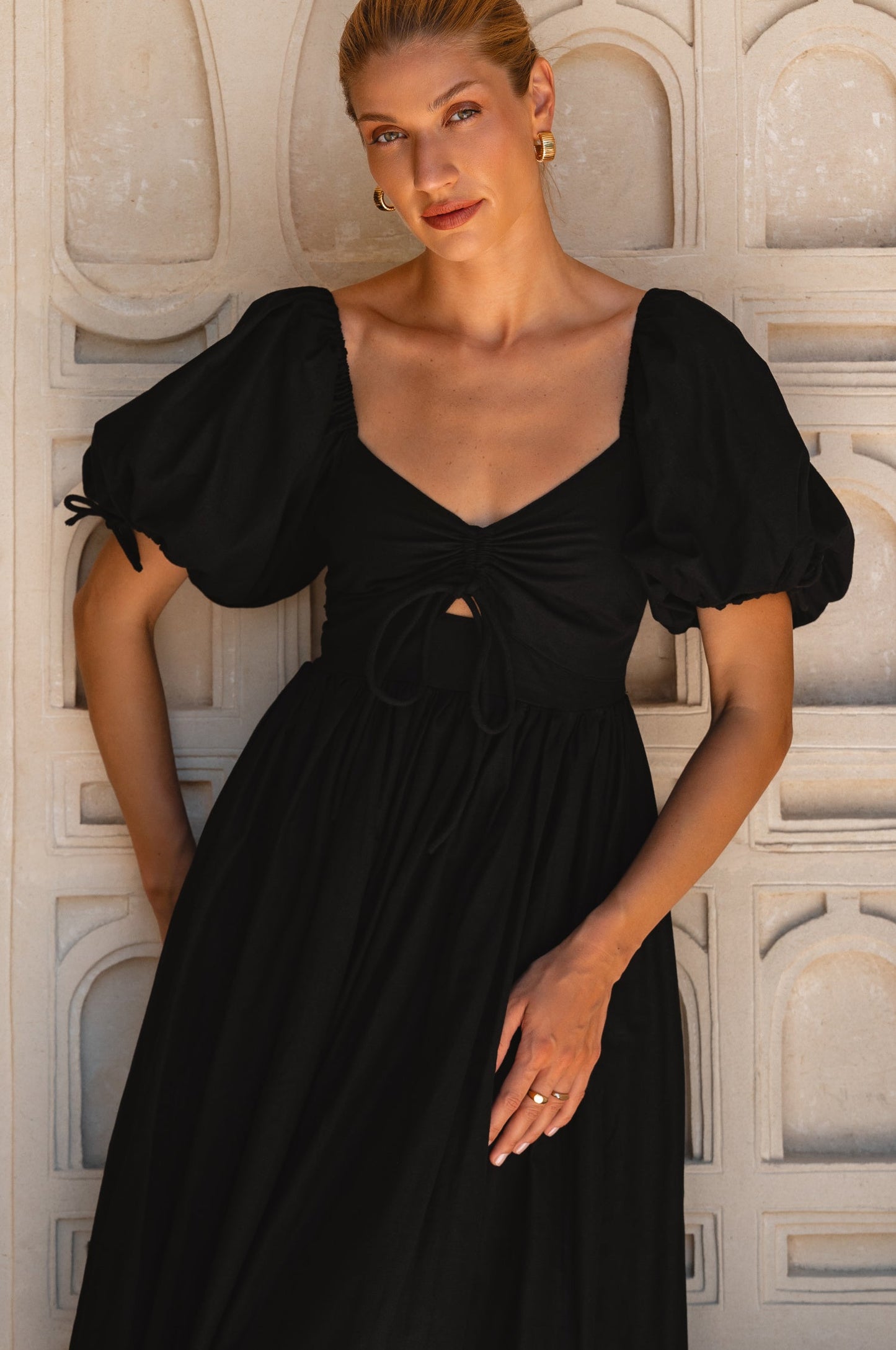 Atrani Puff Sleeve Dress-4