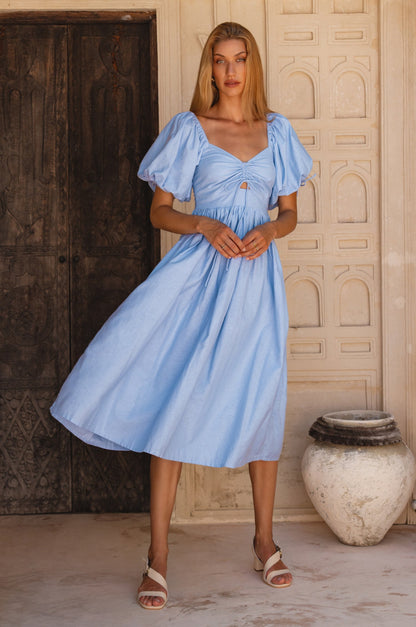 Atrani Puff Sleeve Dress-2