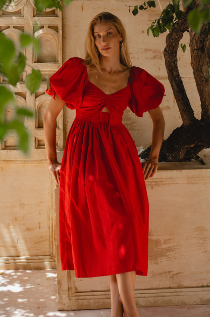 Atrani Puff Sleeve Dress-6