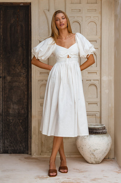 Atrani Puff Sleeve Dress-7