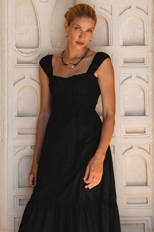 Augusta  Midi Linen Dress-0