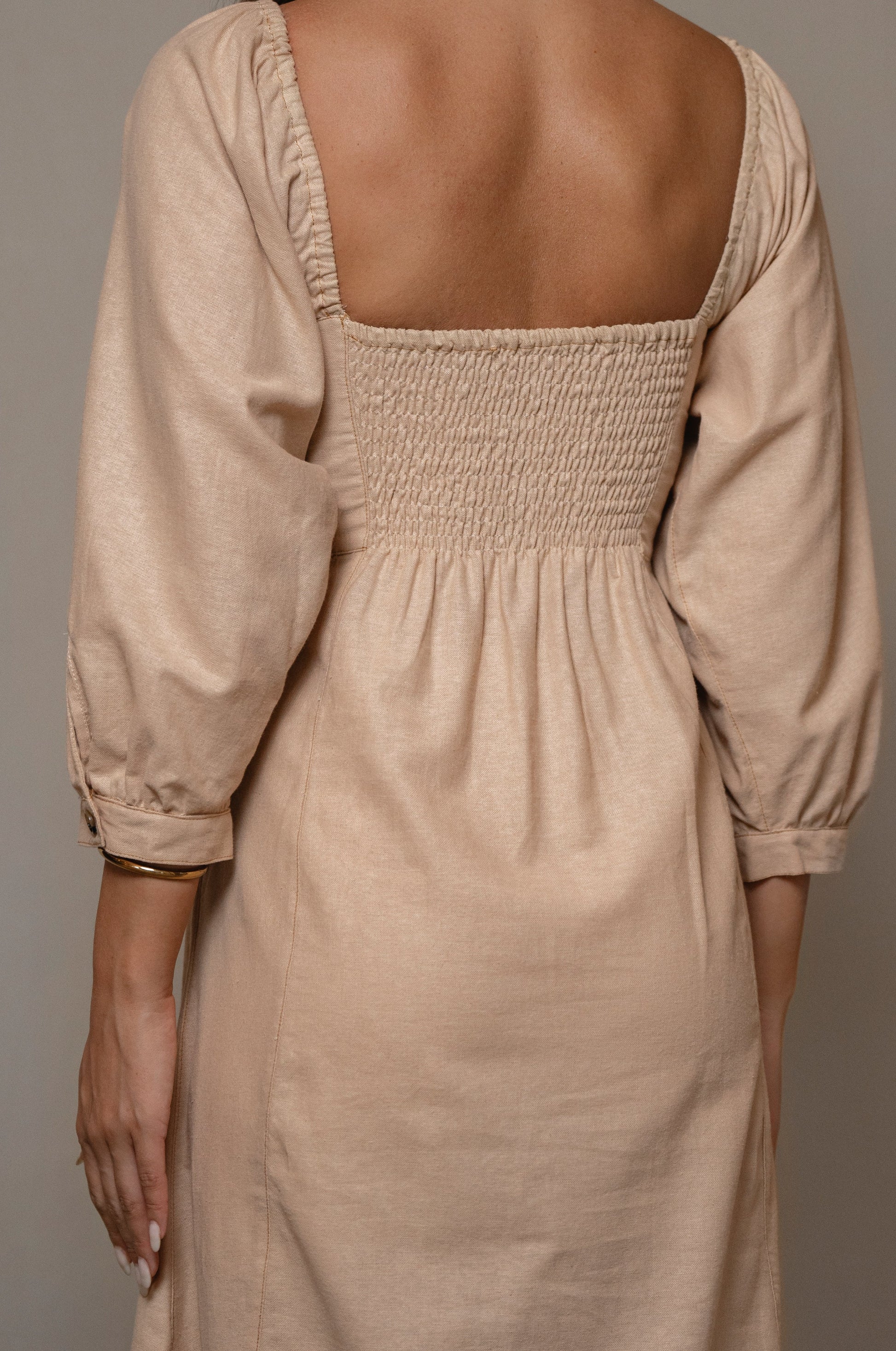 Avignon Button Down Long Sleeve Dress-3