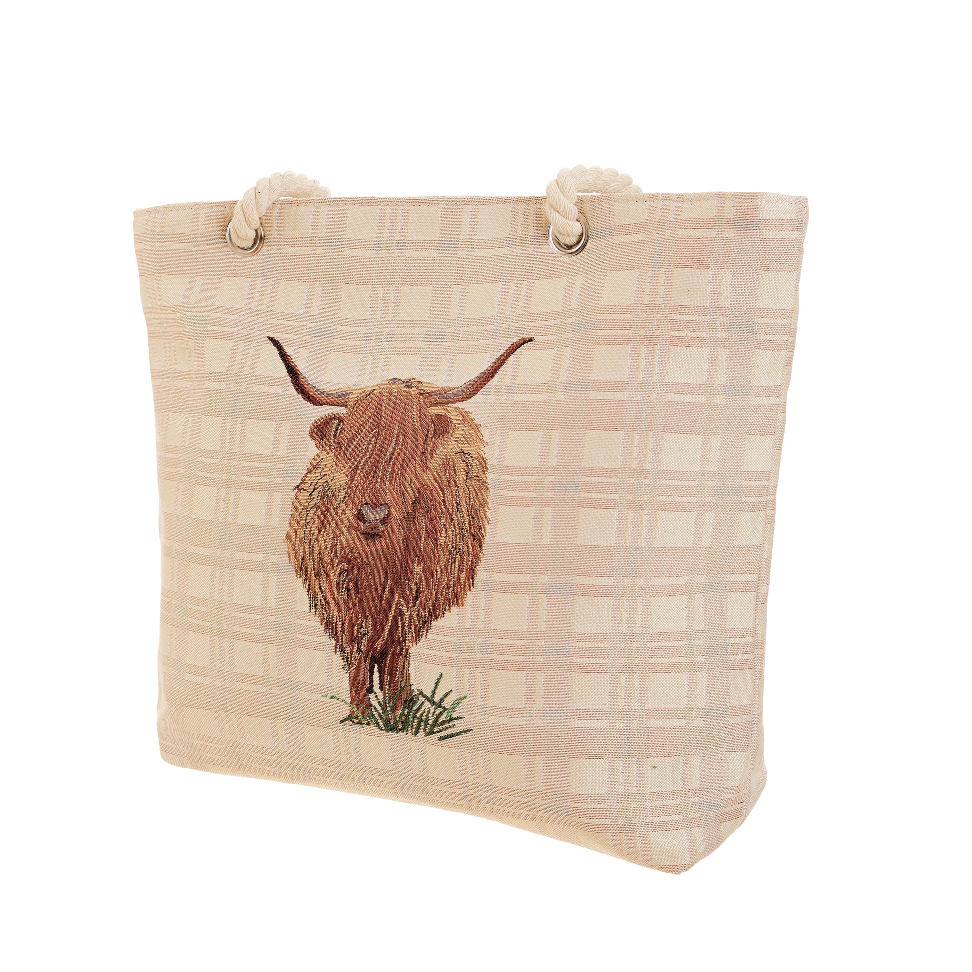 Highland Cow - Rope Tote-2