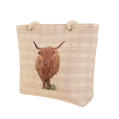 Highland Cow - Rope Tote-2