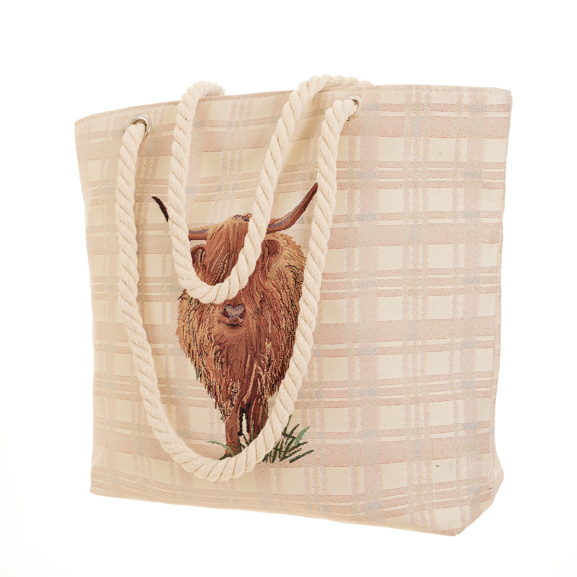 Highland Cow - Rope Tote-3