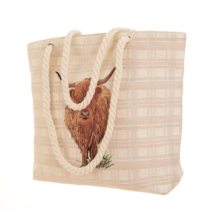 Highland Cow - Rope Tote-3
