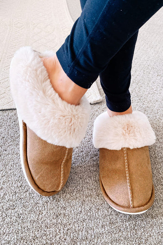 Molly Plush Suede Winter Home Slippers-0