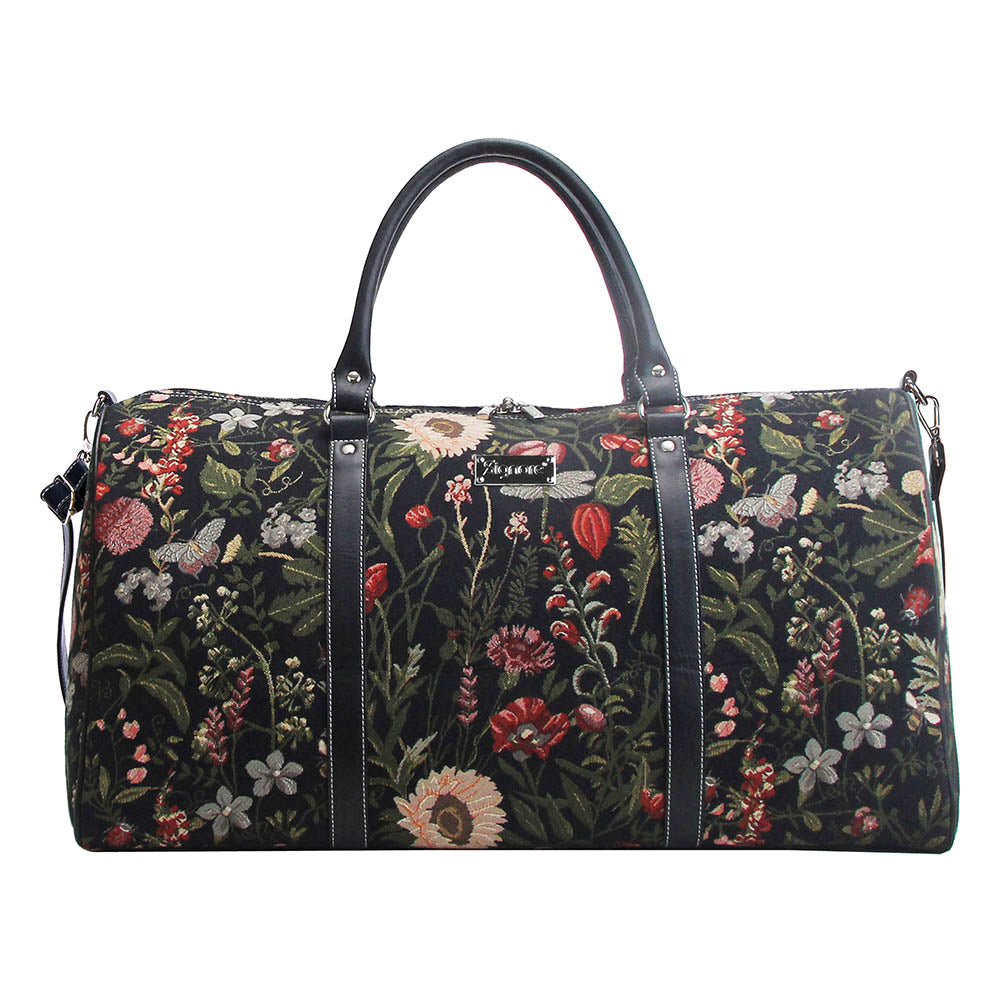 Morning Garden Black - Big Holdall Bag