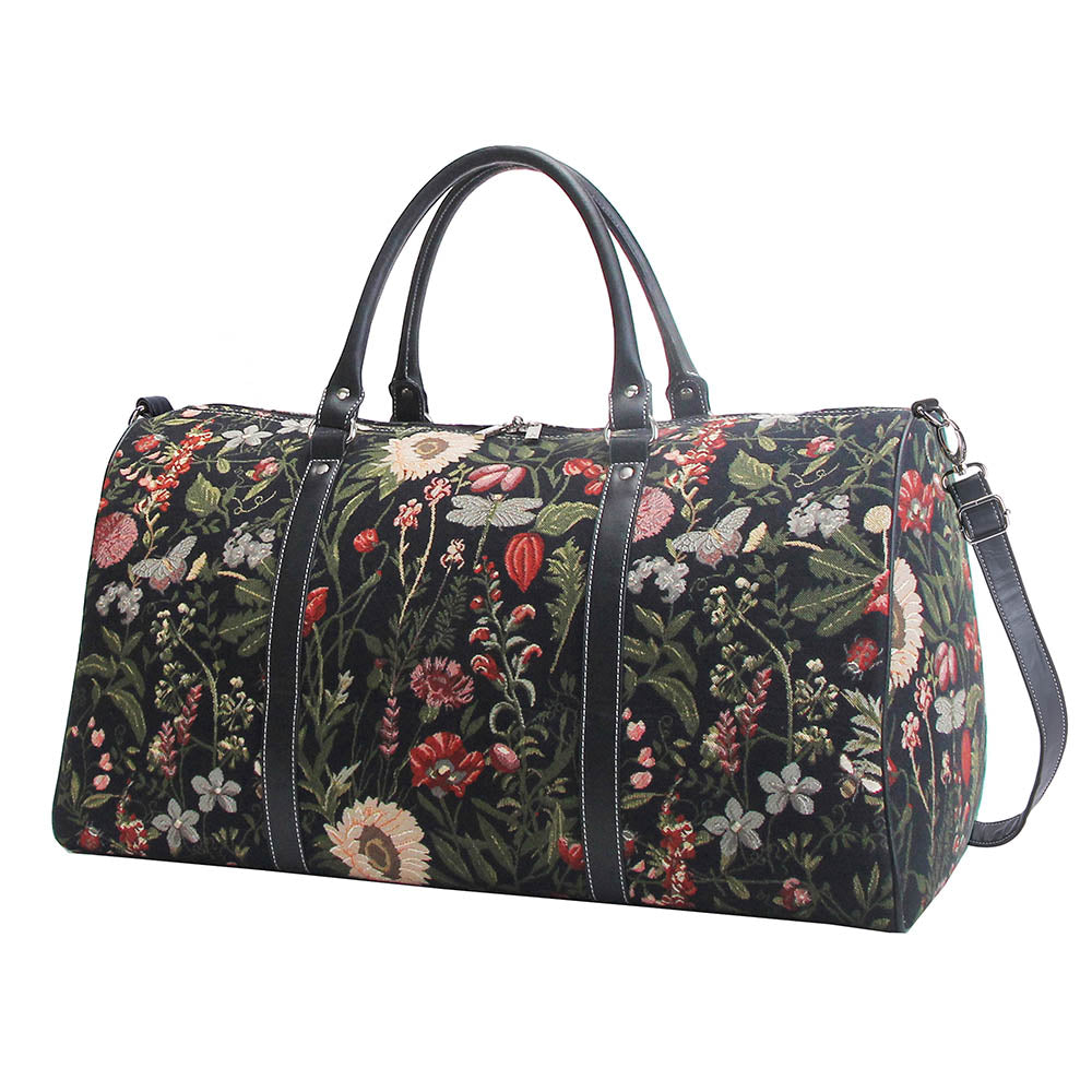 Morning Garden Black - Big Holdall Bag