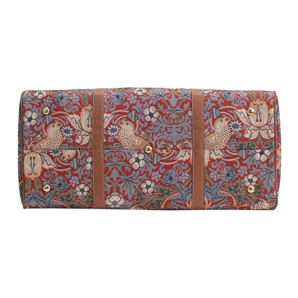 William Morris Strawberry Thief Red - Big Holdall Bag