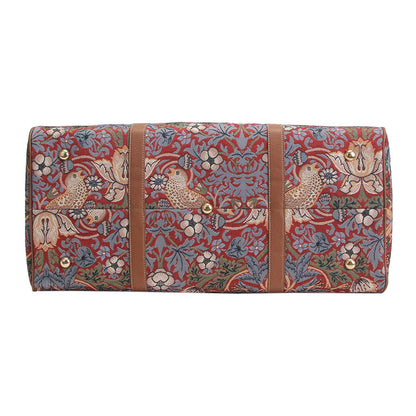 William Morris Strawberry Thief Red - Big Holdall Bag