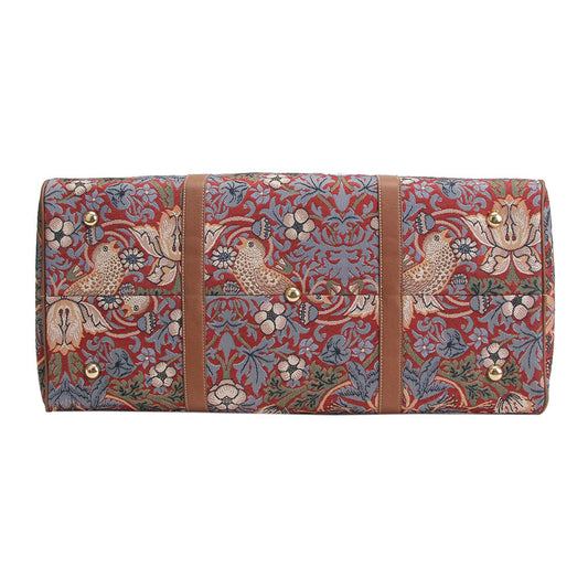 William Morris Strawberry Thief Red - Big Holdall Bag