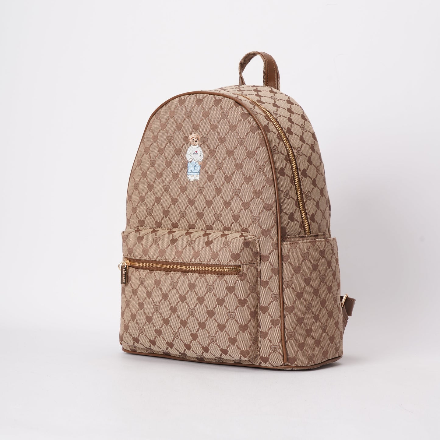Signare London - B-Loved Big Rucksack on Beige Monogram-4