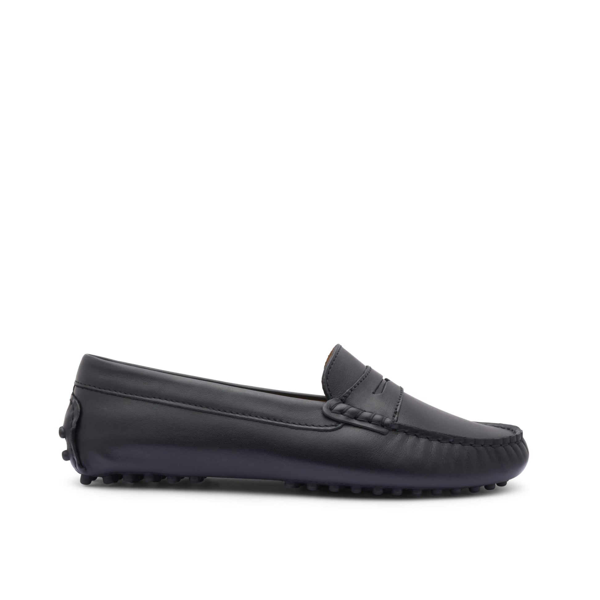 Women's Penny Driving Loafers, black leather-0