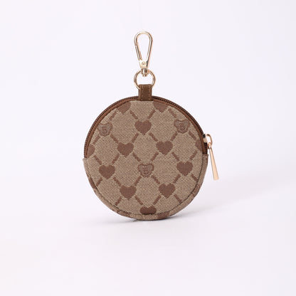 Signare London - B-Loved Bear Bubble Zip Purse Charm on Beige Monogram-1