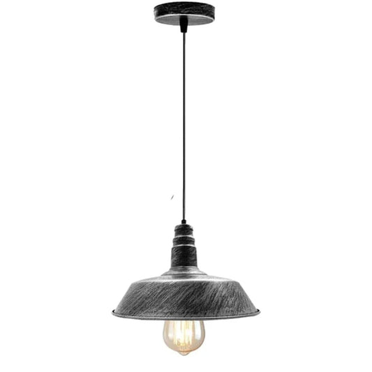 Metal Dome Ceiling Light Shade Versatile Décor Silver ~3721
