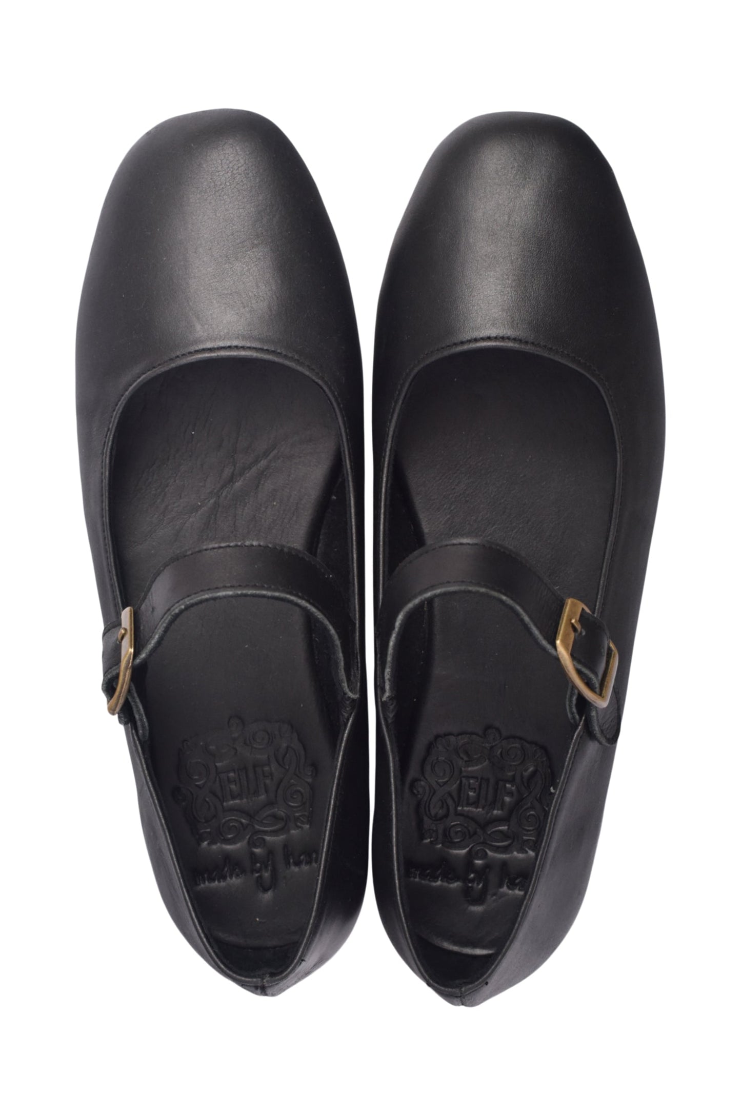 Belle Rose Round Toe Leather Flats-3