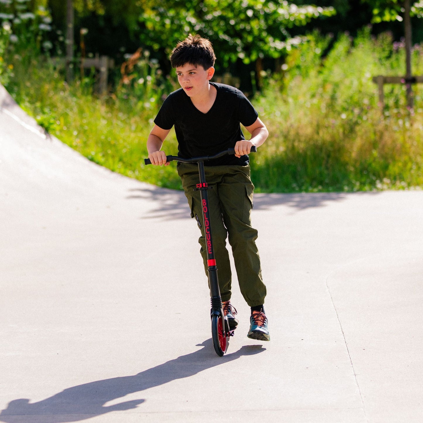 Burgundy - Big 2 Wheel Scooter