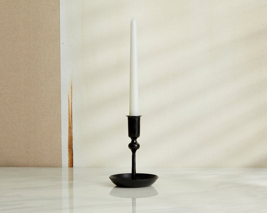 Noa Black Candle Holder-0