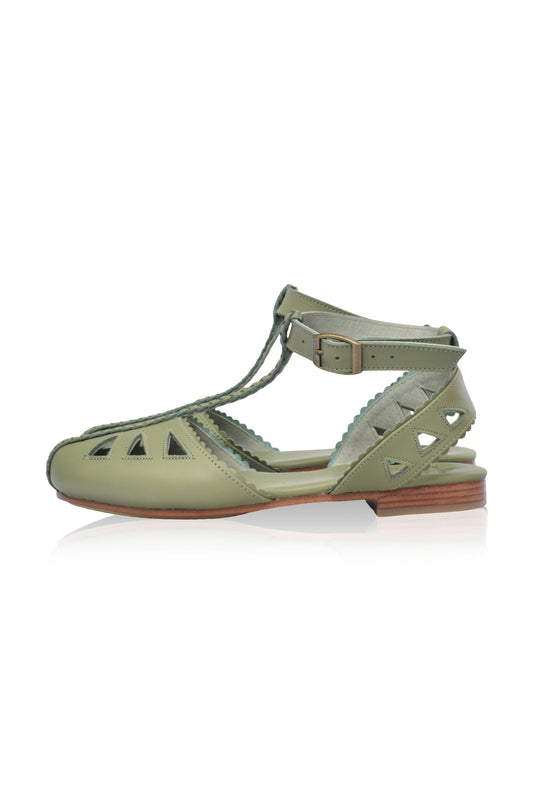 Bounty T-strap Leather Sandals-10