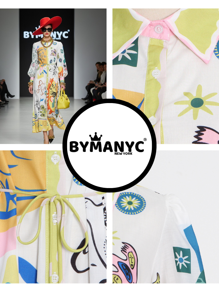 Maxi Dress New Collection BYMANYC ® New York • Surrealist Artistic Print-1