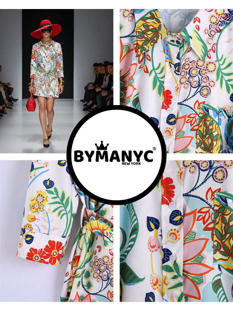 Short Dress New Collection BYMANYC ® New York • Garden Gala Multicolor-1