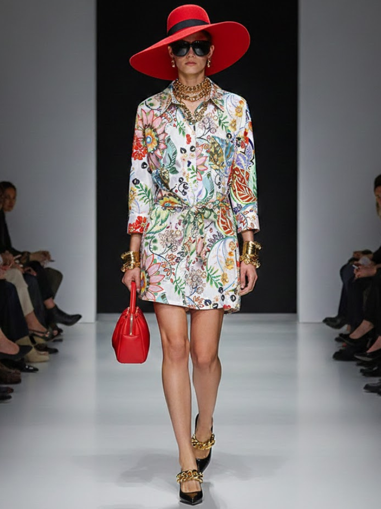 Short Dress New Collection BYMANYC ® New York • Garden Gala Multicolor-0